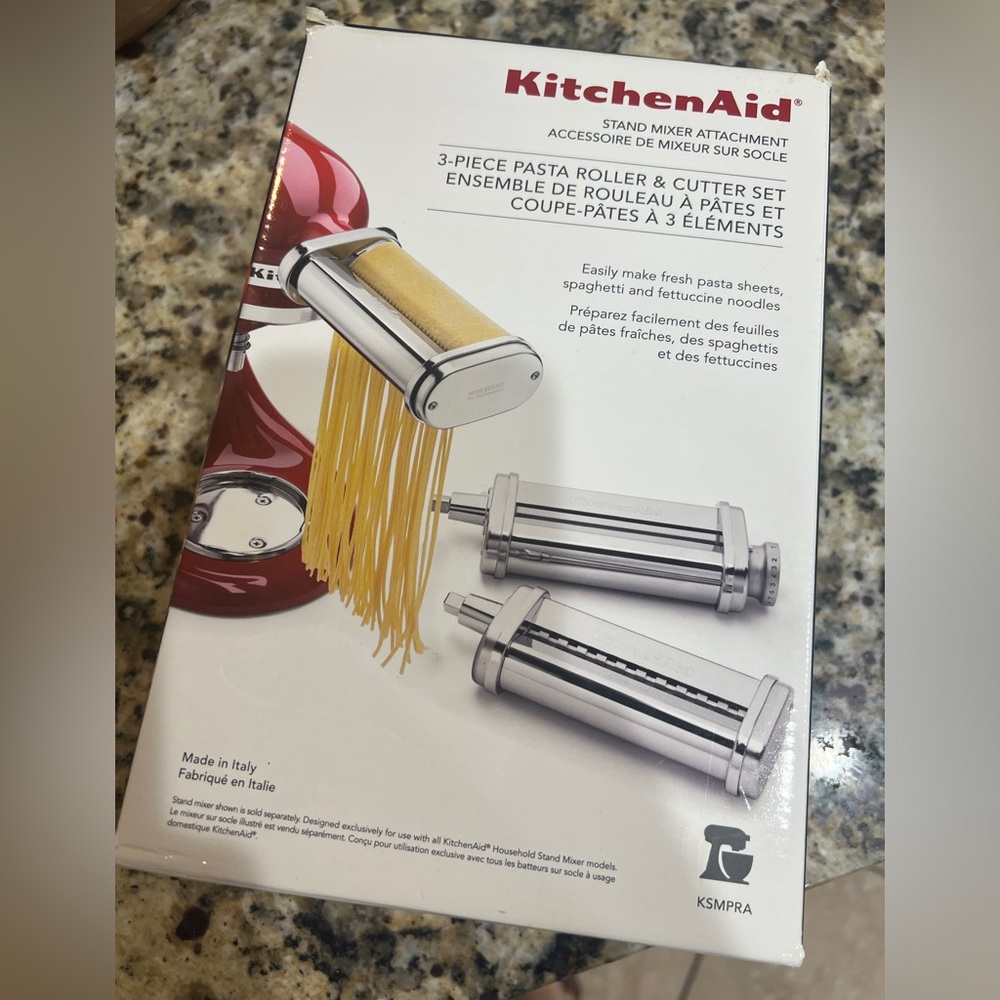 KitchenAid Stand Mixer 3 Piece Pasta Roller & Cutter Attachment Accessory